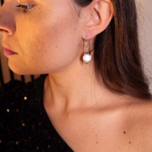 Boucles d'oreilles boules de neige